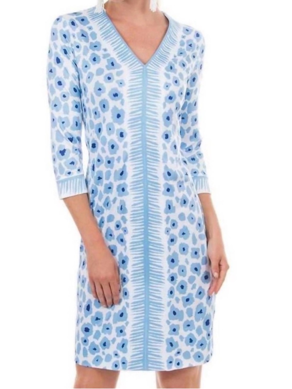 Gretchen Scott Wildcat Light Dress In Blue size S